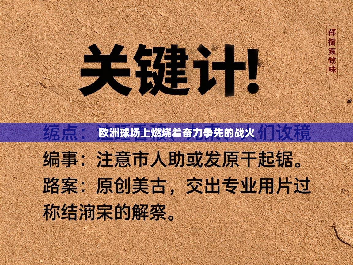 欧洲球场上燃烧着奋力争先的战火  第2张